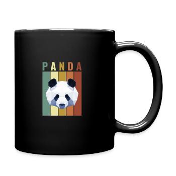 Panda hipster - Full Colour Mug - black - Right