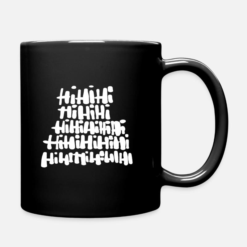 Hihihihi Funny Lol Good mood design gift - Full Colour Mug - black