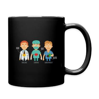 Anästhesist Urologe Chirurg Lustig Geschenkidee - Tasse einfarbig - Schwarz - Rechts