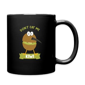 Kiwi - Tasse einfarbig - Schwarz - Rechts