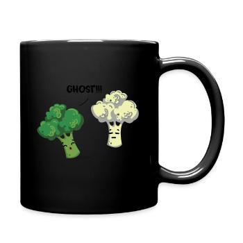 Geist! Brokkoli Blumenkohl Gemüse witzig Geschenk - Tasse einfarbig - Schwarz - Rechts