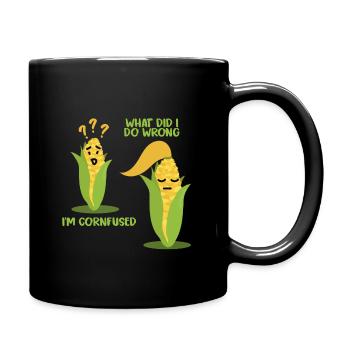Maiskolben - Tasse einfarbig - Schwarz - Rechts