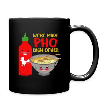 Pho Suppe - Tasse einfarbig - Schwarz - Rechts