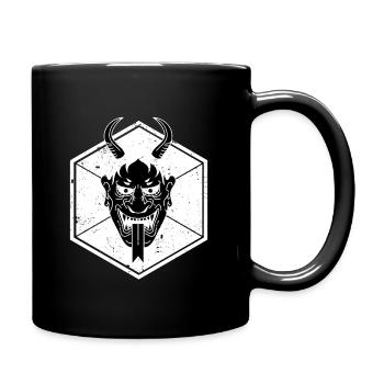 Teufel Satan Tattoo hexagon swag Tattoo Geschenk - Tasse einfarbig - Schwarz - Rechts