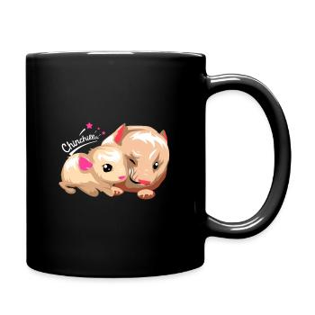 Cadeau pour animal domestique rongeur chinchilla amérique du sud - Mug uni - noir - Droite