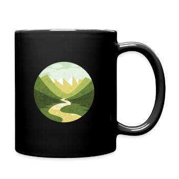 Wandern Berge Natur Camp - Tasse einfarbig - Schwarz - Rechts