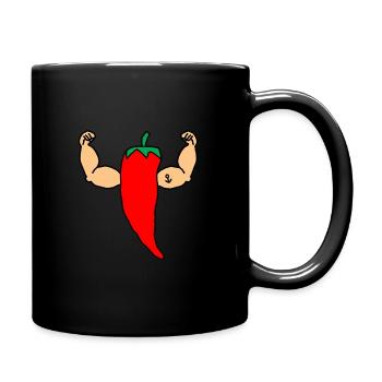 Hot Pepper - Bodybuilding / Hot and Strong Pepper - Full Colour Mug - black - Right