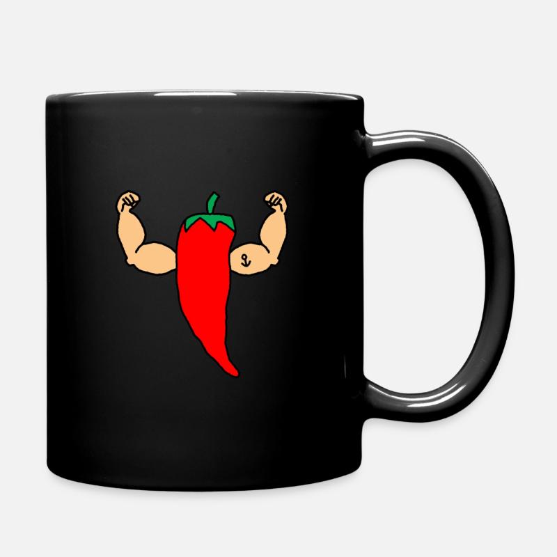 Piment Fort - Musculation / Hot and Strong Pepper - Mug uni - noir