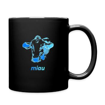 Kuh - Tasse einfarbig - Schwarz - Rechts