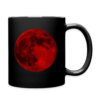 Mysterious blood moon - Full Colour Mug - black - Right