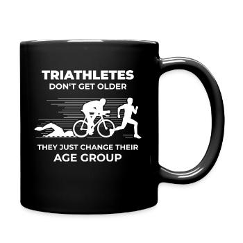 Triathlon - Tasse einfarbig - Schwarz - Rechts