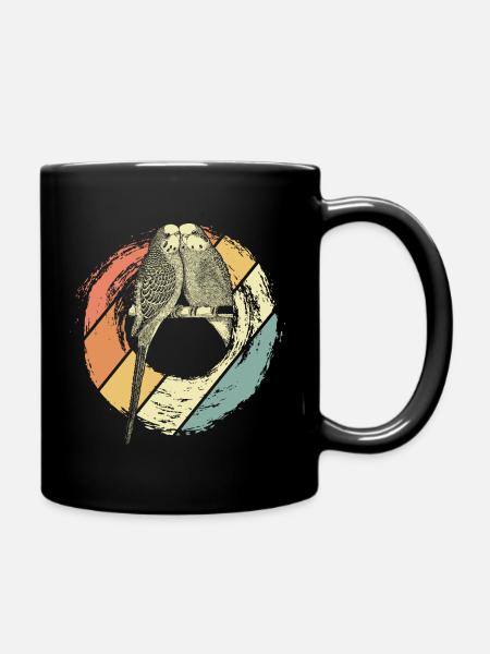 Wellensittich - Tasse einfarbig - Schwarz