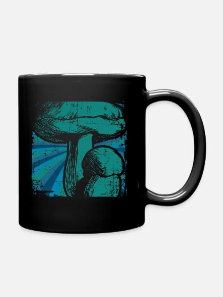 Pilze - Tasse einfarbig - Schwarz