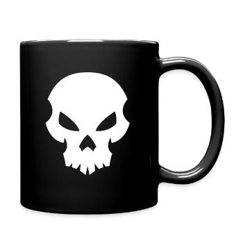 Totenkopf - Tasse einfarbig - Schwarz - Rechts