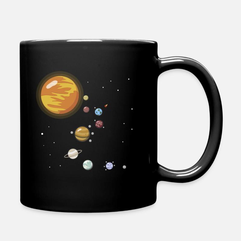 Sonnensystem Weltraum All Planeten Sonne Mars - Tasse einfarbig - Schwarz