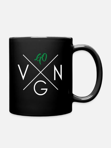 GO VGN - GO VEGAN! - Tasse einfarbig - Schwarz