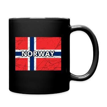 Norwegen - Tasse einfarbig - Schwarz - Rechts