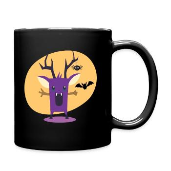 Halloween monster cute scary - Full Colour Mug - black - Right