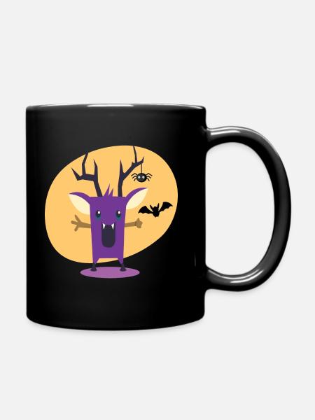 Halloween monster cute scary - Full Colour Mug - black