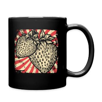 Strawberry fruit - Full Colour Mug - black - Right