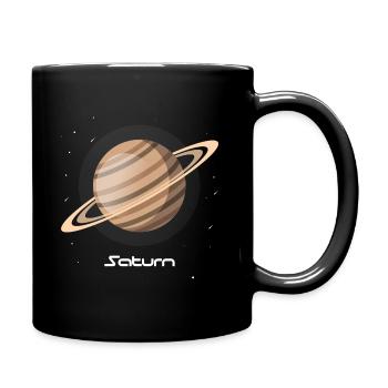 Anneau anneau Saturne planète système solaire étoile - Mug uni - noir - Droite