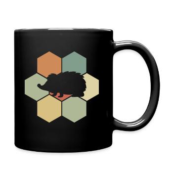 Igel - Tasse einfarbig - Schwarz - Rechts