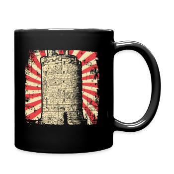 Burg Mittelalter - Tasse einfarbig - Schwarz - Rechts