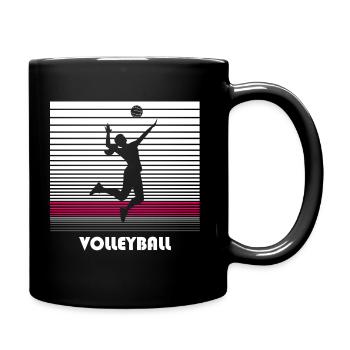 Volleyball volleyball dame femme fille - Mug uni - noir - Droite