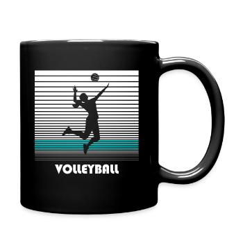 Volleyballerin - Mug uni - noir - Droite