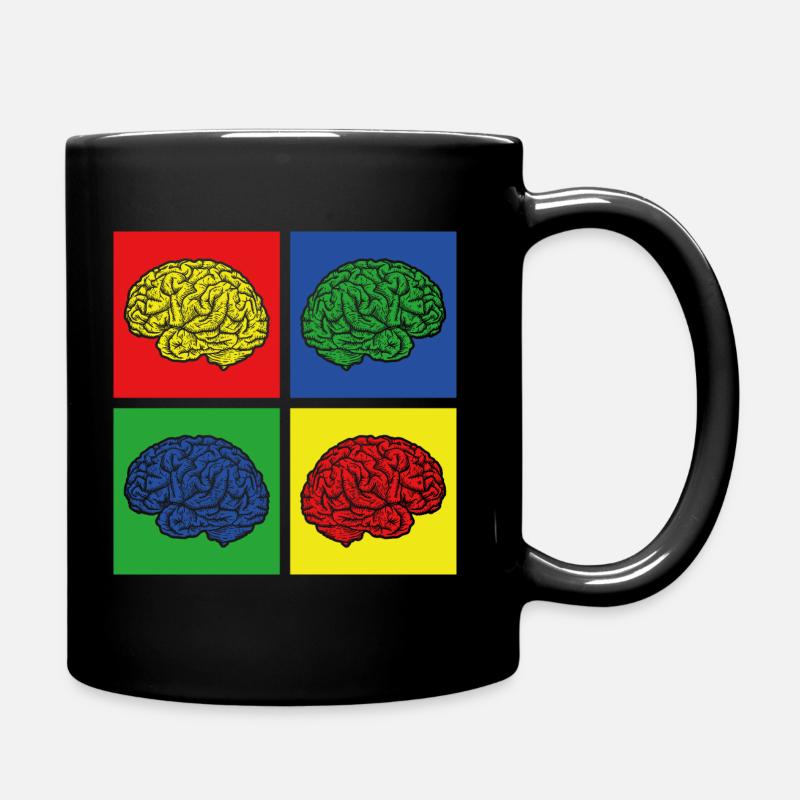 brain - Full Colour Mug - black