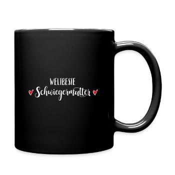 beste schwiegermutter hochzeit muttertag geschenk - Tasse einfarbig - Schwarz - Rechts