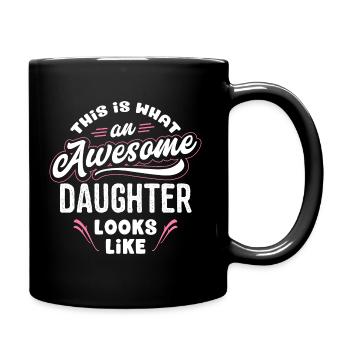 This Is What An Awesome Daughter Looks Like - Full Colour Mug - black - Right