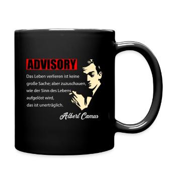 Philosophie Alber Camus - Das Leben verlieren - Tasse einfarbig - Schwarz - Rechts