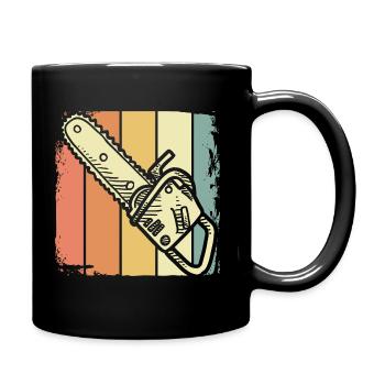 Holzfäller - Tasse einfarbig - Schwarz - Rechts