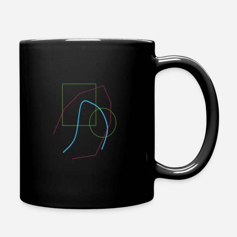 Muster abstrakt - Tasse einfarbig - Schwarz