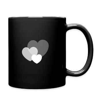 Three hearts - Full Colour Mug - black - Right