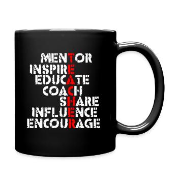 Lehrer Lehrerin Schule Beruf Ausbildung Ferien - Tasse einfarbig - Schwarz - Rechts