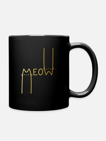 Meow! - Tasse einfarbig - Schwarz