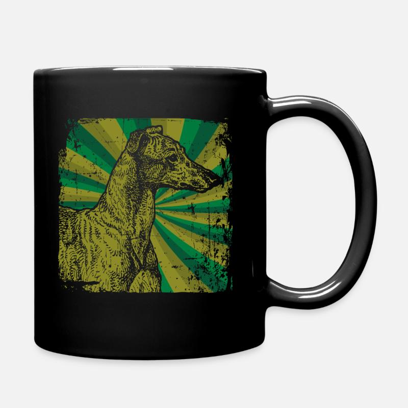 Windhund - Tasse einfarbig - Schwarz