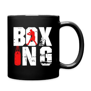 Boxing hobby sparring punching bag boxing gloves - Full Colour Mug - black - Right
