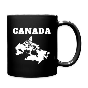 Kanada Elch Moose Form - Tasse einfarbig - Schwarz - Rechts