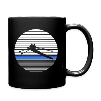 Rudern - Tasse einfarbig - Schwarz - Rechts