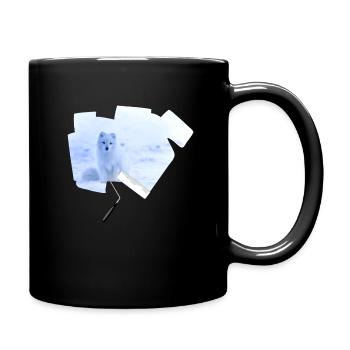 Farbroller Polarfuchs - Tasse einfarbig - Schwarz - Rechts