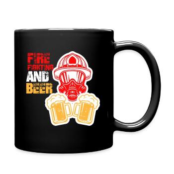 Pompier profession incendie pompier extinction de la bière - Mug uni - noir - Droite