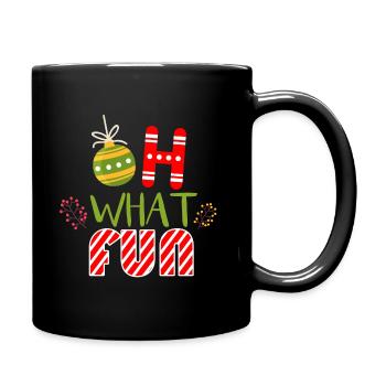 Weihnachtsmann Schnee Nikolaus Weihnachten Festtag - Tasse einfarbig - Schwarz - Rechts