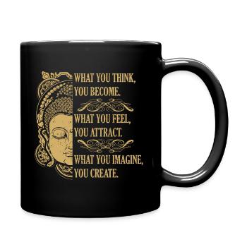 The Power of Thoughts Buddha - Full Colour Mug - black - Right