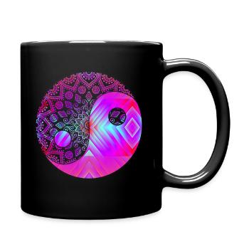 Psytrance Goa Trance Gift Shirt DJ Ladies - Full Colour Mug - black - Right