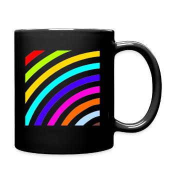 Regenbogen - Tasse einfarbig - Schwarz - Rechts