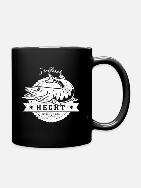 Last throw target fish Hech fishing - Full Colour Mug - black