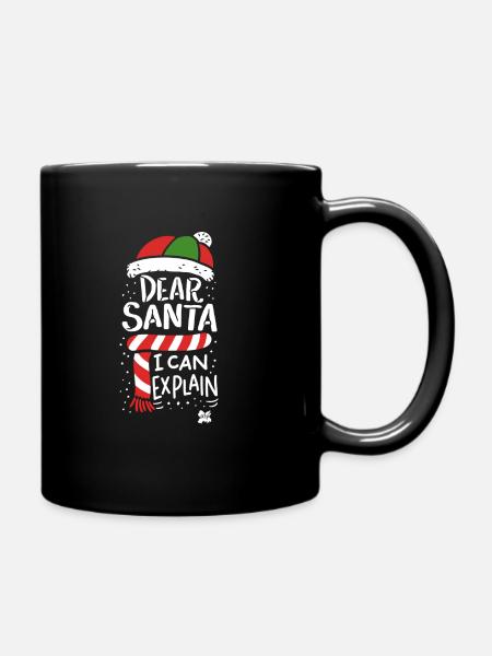 Idée cadeau noel noel santa neige - Mug uni - noir